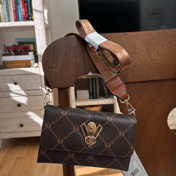 Valentino Orlandi vegan leather wallet crossbody w/guitar strap & turnlock NWT - Picture 5 of 5